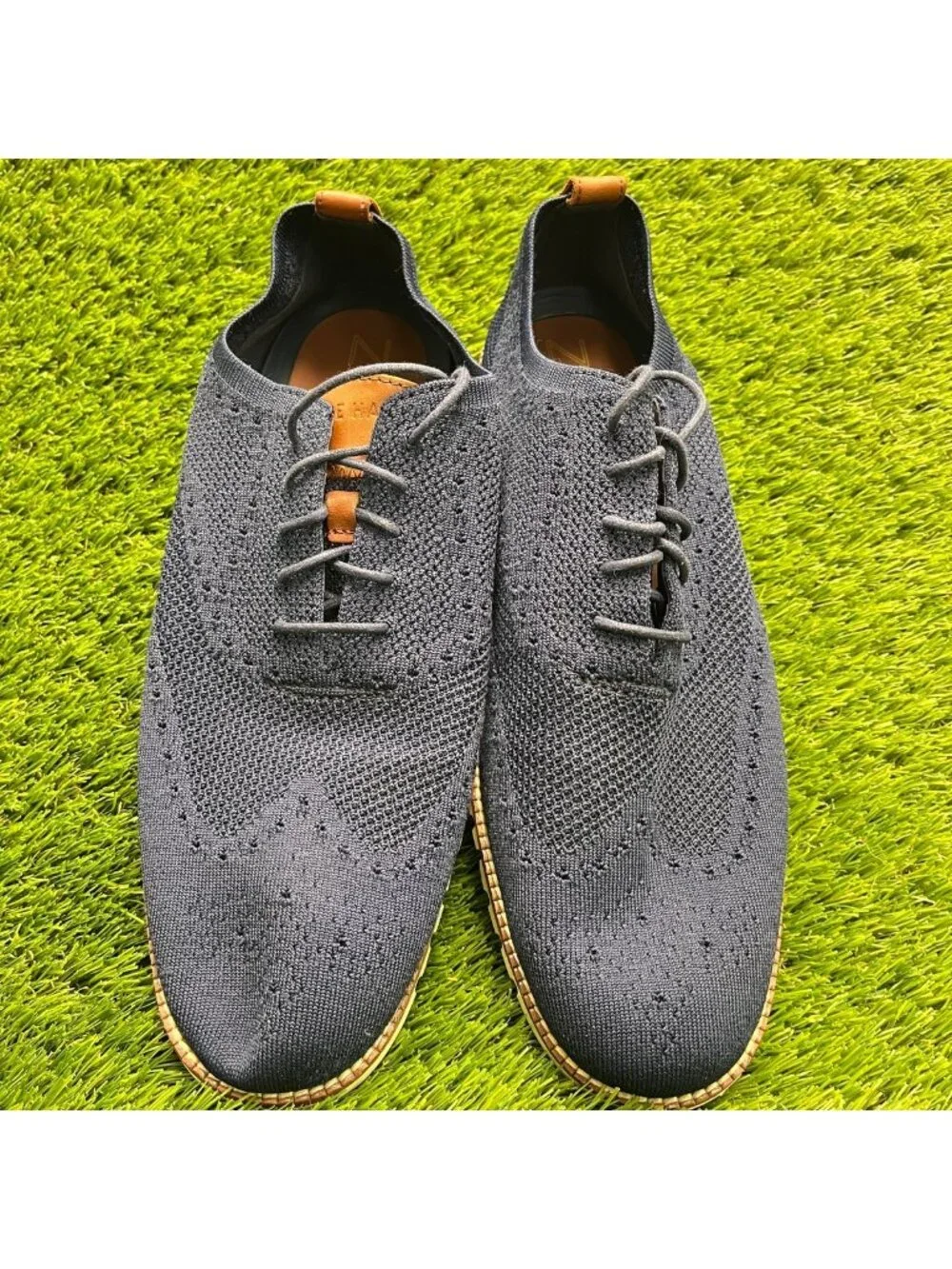 Cole Haan Zerogrand Stitchlite Mens Size 13 Blue White Casual Oxford Shoes